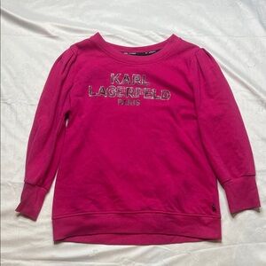 Karl Lagerfeld Kids Fuchsia Logo Sweatshirt